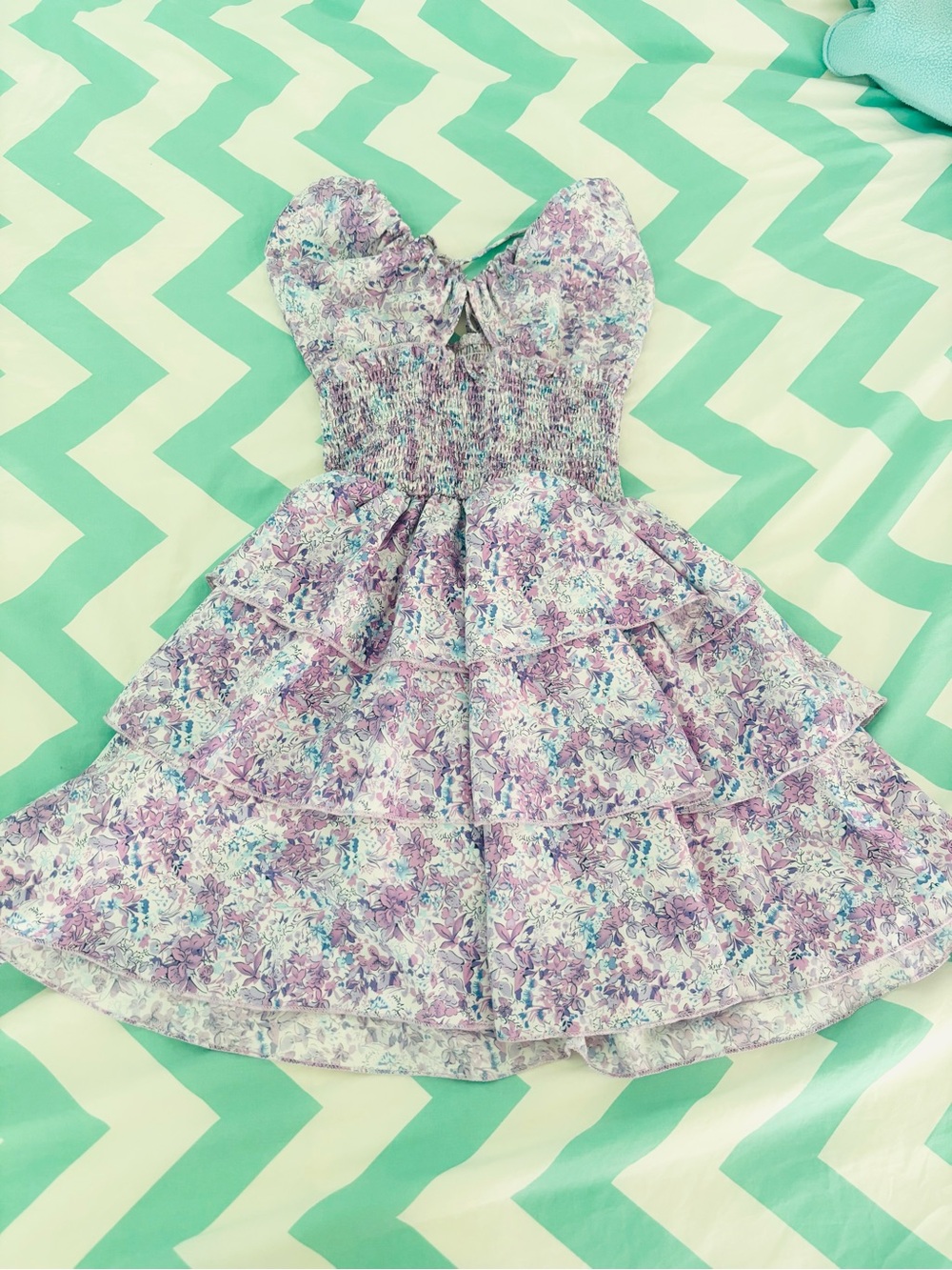 Floral Lavender Tiered Sundress for Girls